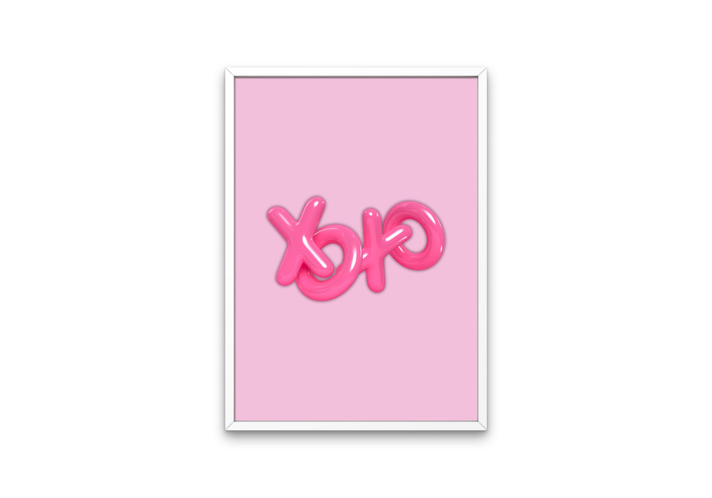 XOXO Poster INSTANT DOWNLOAD, one piece poster, Pink Preppy Wall Art, Preppy decor, Trendy Dorm Prints, Academia aesthetic, balloon wall art