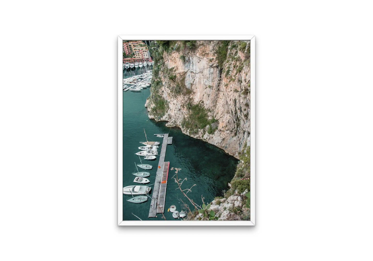 Aerial Monaco Poster INSTANT DOWNLOAD, Pastel Mediterranean Decor, Beach Photography, Marina Boat Cliff, Summer Print, sage green poster