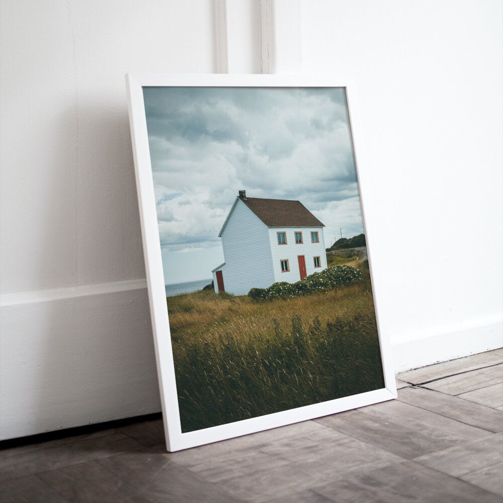 Country House DIGITAL PRINT, countryside wall art, English French Maine wall art, modern farmhouse, cottagecore poster, light academia print