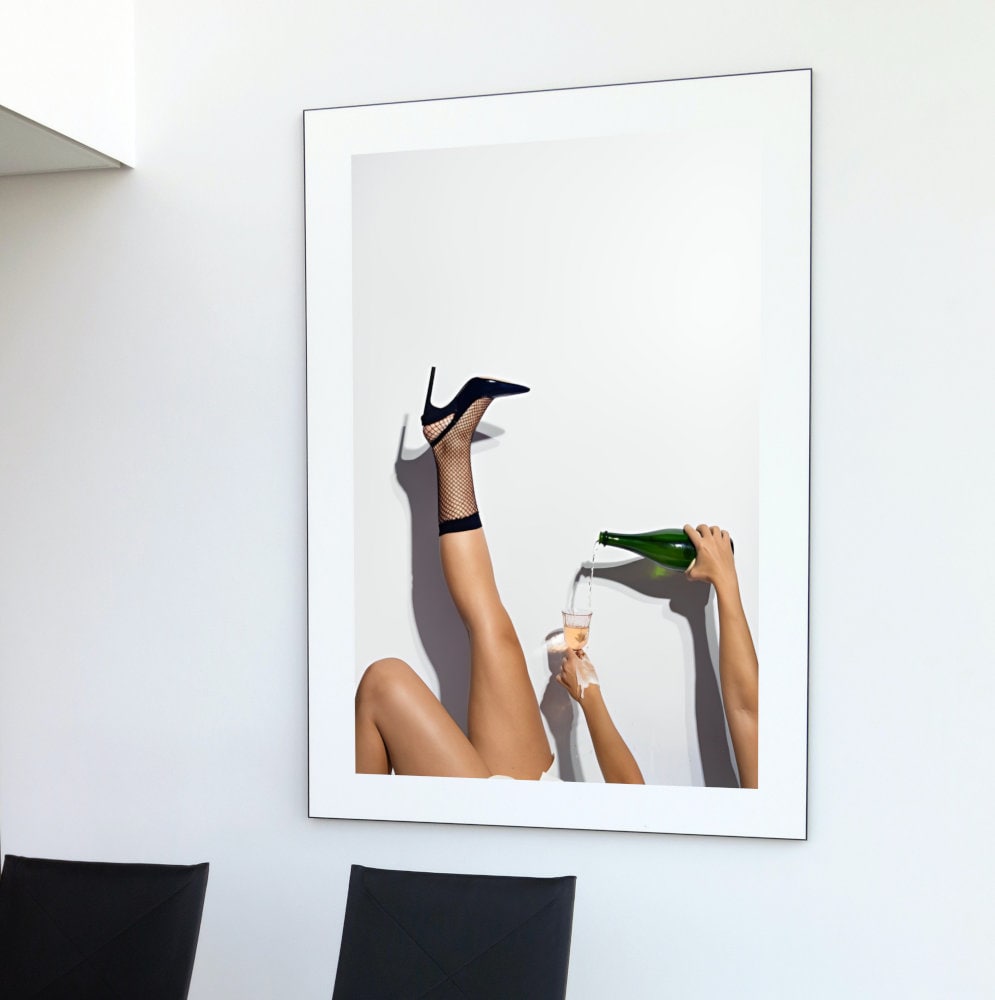 Champagne Fashion Poster INSTANT DOWNLOAD, Classy wall art, glam decor, Bazaar poster, Fashion wall art, champagne art print, hypebeast