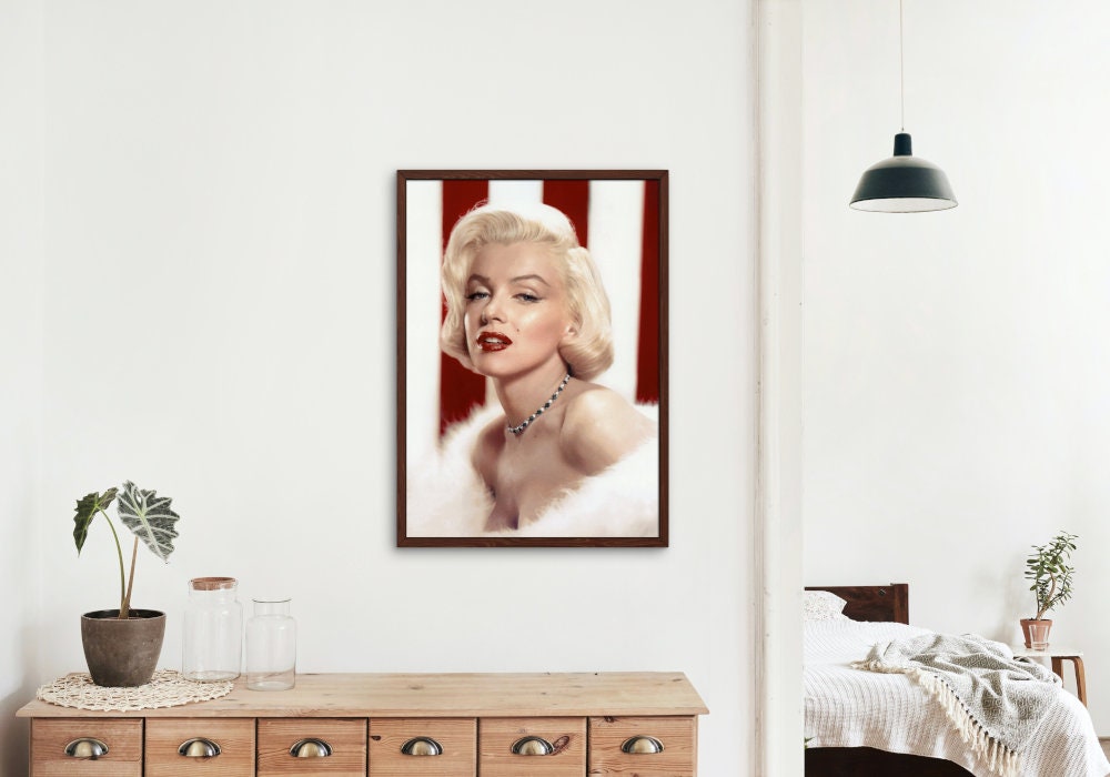 Marilyn Monroe Glam Poster DIGITAL PRINT, Marilyn Monroe Photo, pop culture poster, Old Hollywood, Glamour Art, Fashion Poster, glam decor