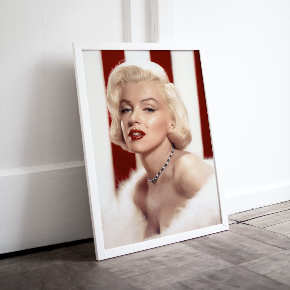 Marilyn Monroe Glam Poster DIGITAL PRINT, Marilyn Monroe Photo, pop culture poster, Old Hollywood, Glamour Art, Fashion Poster, glam decor