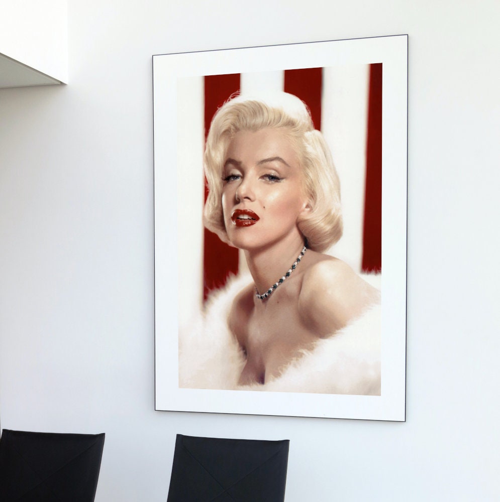 Marilyn Monroe Glam Poster DIGITAL PRINT, Marilyn Monroe Photo, pop culture poster, Old Hollywood, Glamour Art, Fashion Poster, glam decor