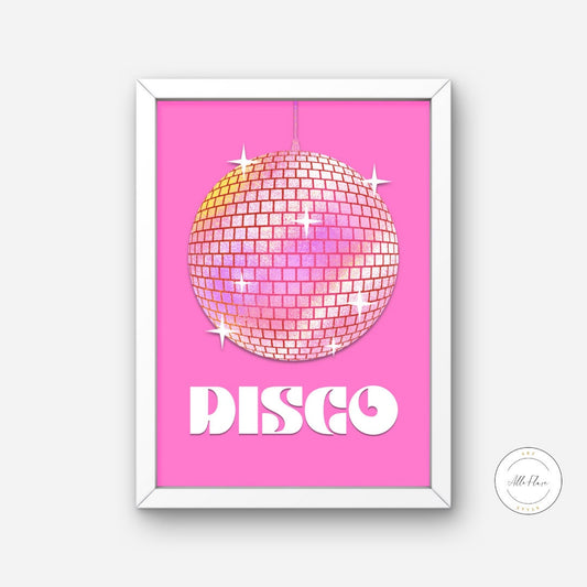 Pink Disco Ball One Piece Wall Art DIGITAL DOWNLOAD ART PRINTS, light pink wall art, dorm decor for college girl, Preppy Art Print, disco ball painting | Posters, Prints, & Visual Artwork | aesthetic preppy room decor, art for bedroom, art ideas for bedroom walls, art printables, bathroom wall art printables, bedroom art, bedroom pictures, bedroom wall art, bedroom wall art ideas, bedroom wall painting, buy digital prints online, canvas wall art for living room, cute preppy room decor, digital art for print