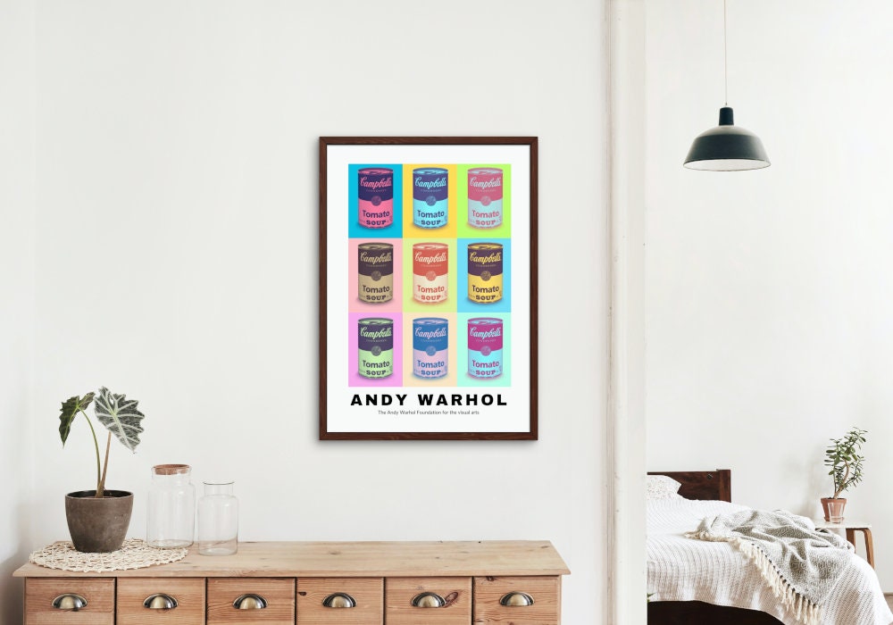 Andy Warhol Soup Poster INSTANT DOWNLOAD, Andy Warhol Lithograph, Andy Warhol Print, Museum Poster, vintage food poster, Pop Culture Art