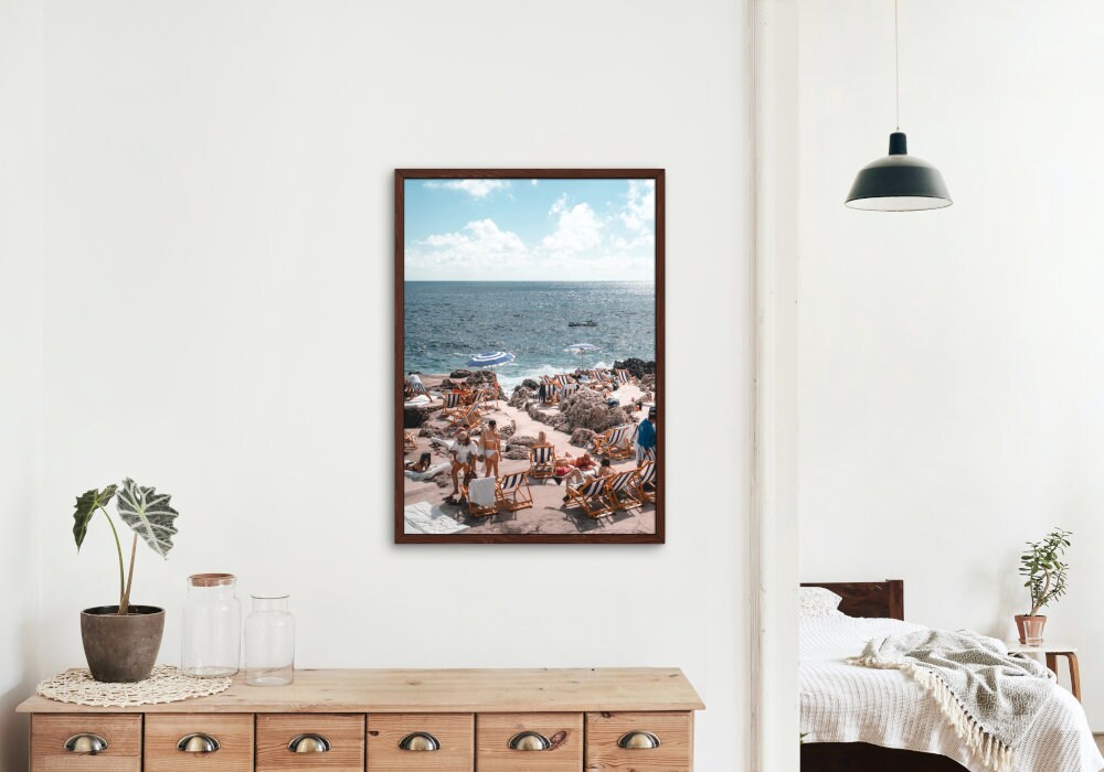 Italian Summer Poster DIGITAL PRINT, Beach house decor, ocean picture, Beach print, coastal life décor, retro travel poster, pastel wall art