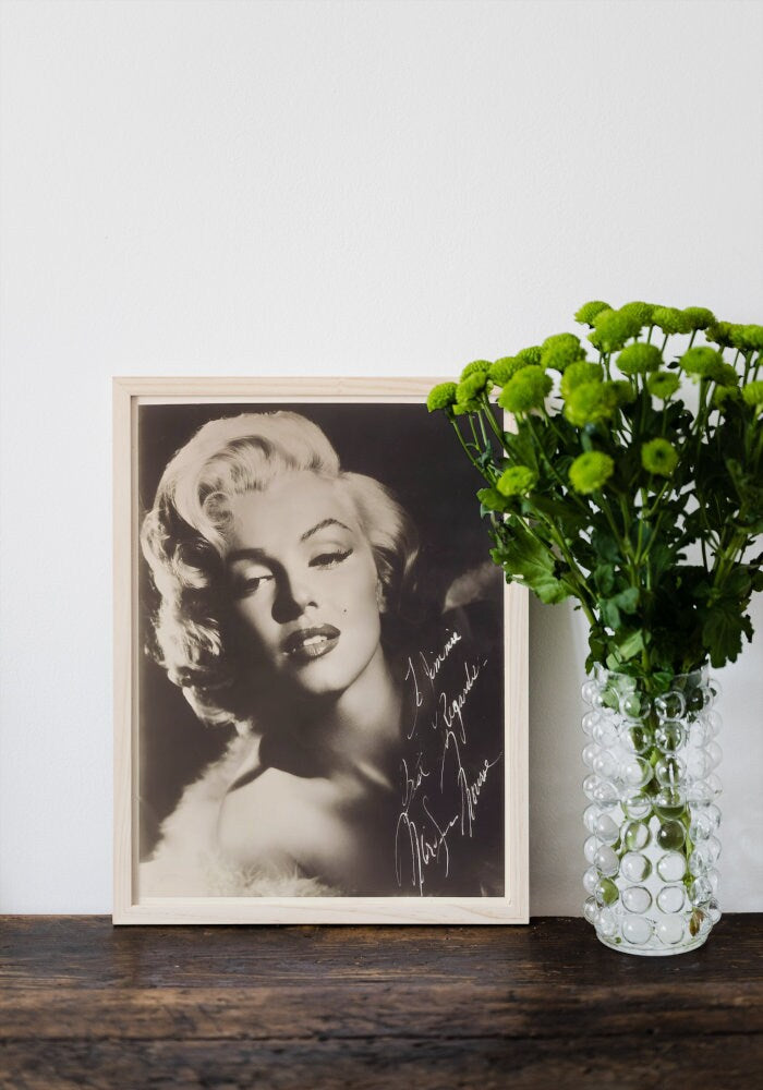 Marilyn Monroe Autographed Vintage Poster INSTANT DOWNLOAD, Marilyn Monroe Photo, Vintage Glamour Art, Old Hollywood, pop culture poster