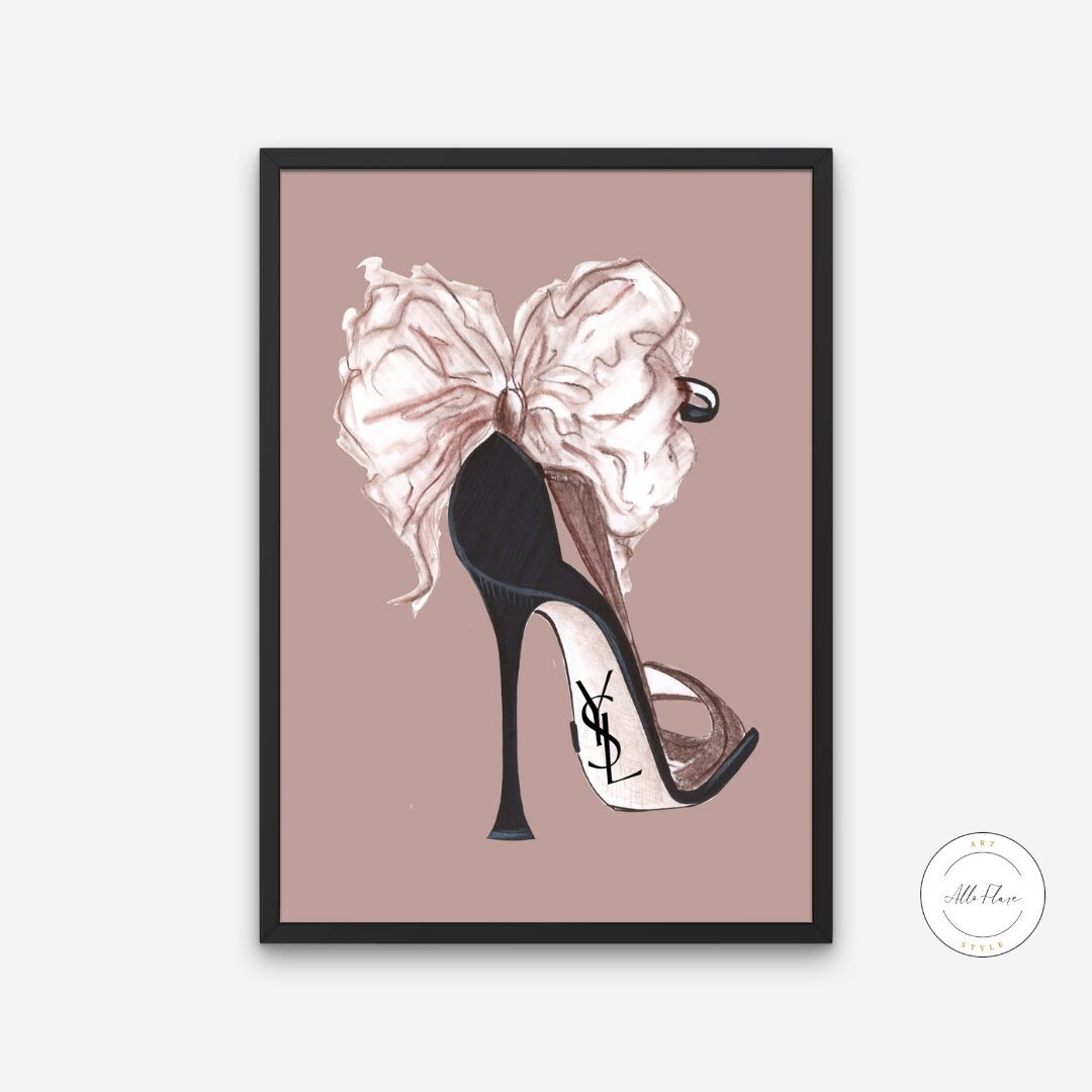 Designer Shoe Fashion Drawing One Piece Wall Art DIGITAL ART PRINT, Fashion Wall Decor, Watercolor Glam Art, designer print, fashion drawing | Posters, Prints, & Visual Artwork | art for bedroom, art ideas for bedroom walls, art printables, bathroom wall art printables, bedroom art, bedroom pictures, bedroom wall art, bedroom wall art ideas, bedroom wall painting, bougee wall art, buy digital prints online, canvas wall art for living room, couture fashion wall art, cozy glam bedroom decor, designer fashion 