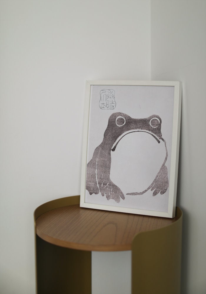 Matsumoto Shoji Frog Print INSTANT DOWNLOAD, Trendy decor, Biology Poster, Vintage decor, unimpressed frog, japanese frog art, frog poster