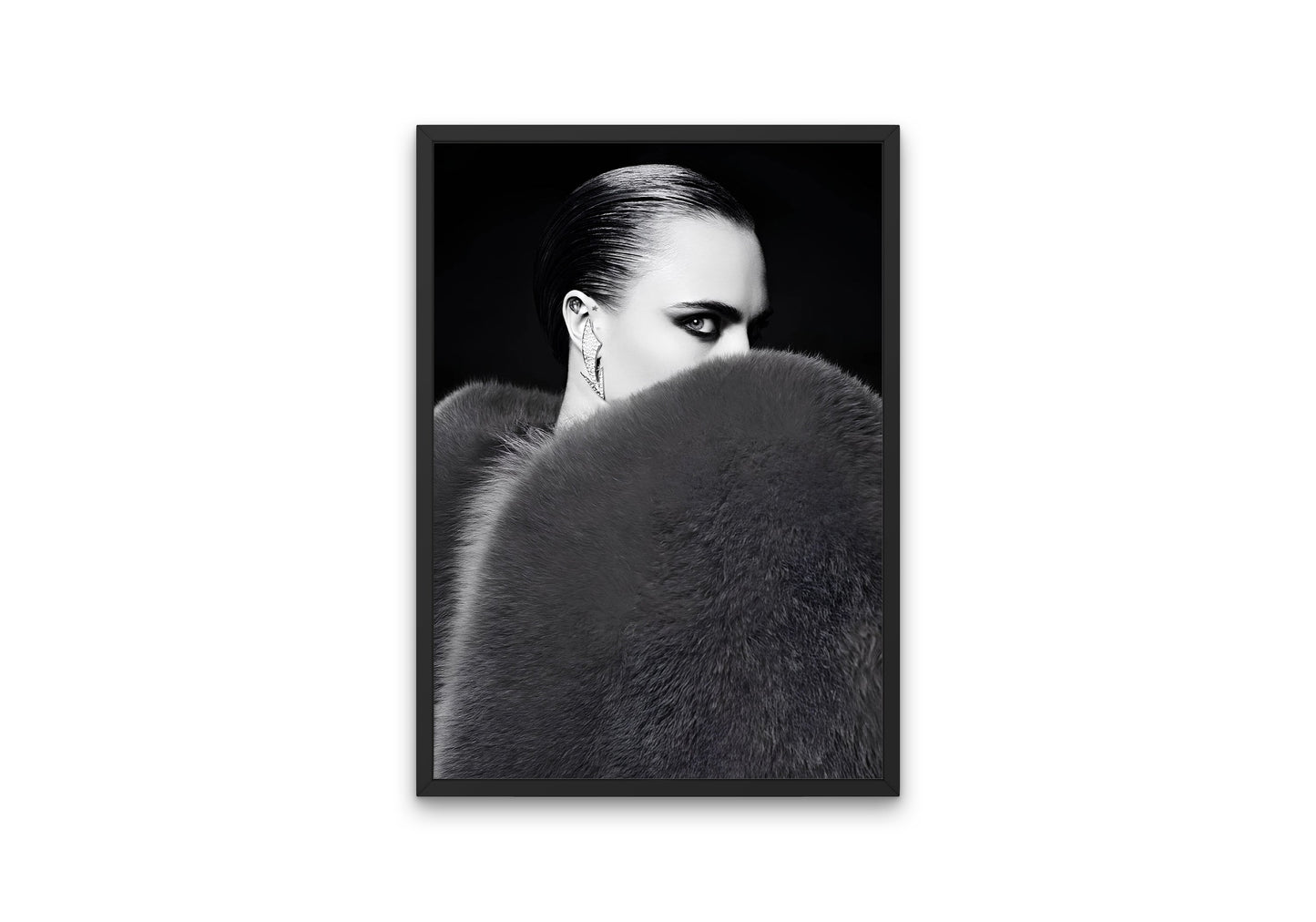 Black and White Black Swan Print INSTANT DOWNLOAD, indie room décor, Fashion Photography, Fashion Wall Décor, High-Profile Supermodel, Cara