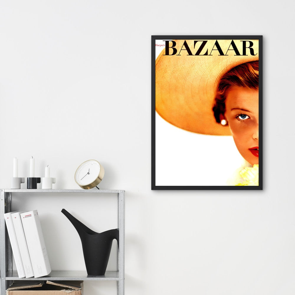 Set of 6 Vintage Bazaar Covers INSTANT DOWNLOAD, Vintage Magazine Cover, Glamour Art, Fashion Wall Art, Retro Magazine Posters, beige prints
