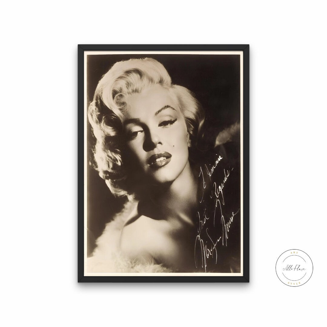 Marilyn Monroe Autographed Vintage Poster DIGITAL DOWNLOAD ART PRINTS, Marilyn Monroe Photo, Vintage Glamour Art, Old Hollywood, pop culture poster | Posters, Prints, & Visual Artwork | art for bedroom, art ideas for bedroom walls, art printables, autographed, bathroom wall art printables, bedroom art, bedroom pictures, bedroom wall art, bedroom wall art ideas, bedroom wall painting, black and white, buy digital prints online, canvas wall art for living room, couture fashion wall art, designer fashion wall 