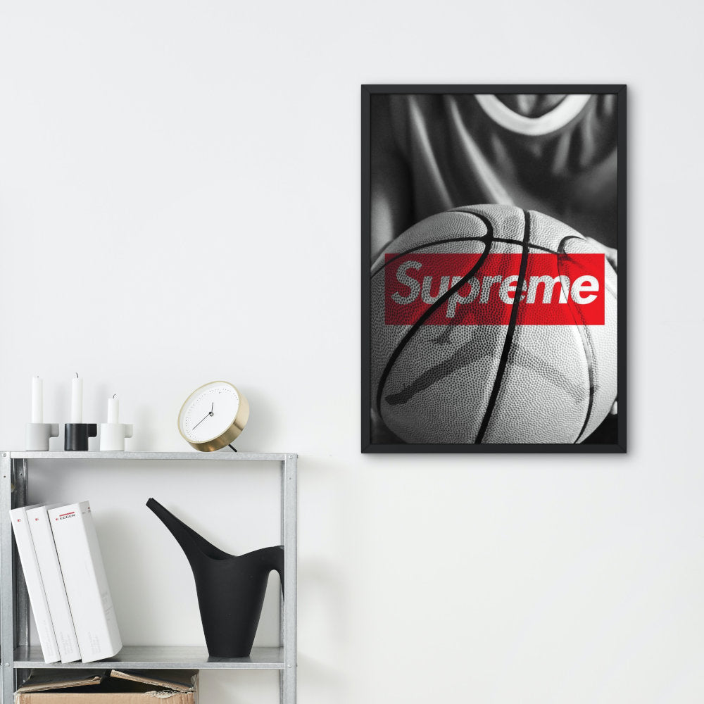 Supreme Basketball Poster INSTANT DOWNLOAD, hypebeast, Streetwear Art, pop culture wall art, sporty print, designer prints, athlete poster