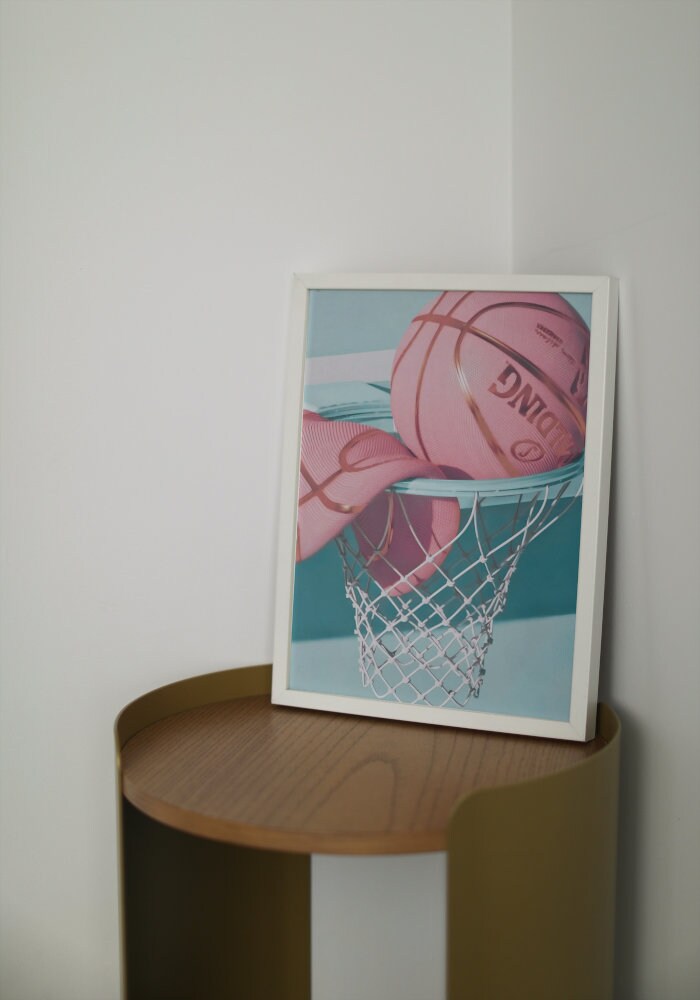 Pink Turquoise Basketball Poster INSTANT DOWNLOAD, Nba fans, Sports Wall art, Basketball gifts, Abstract basketball art print, hypebeast