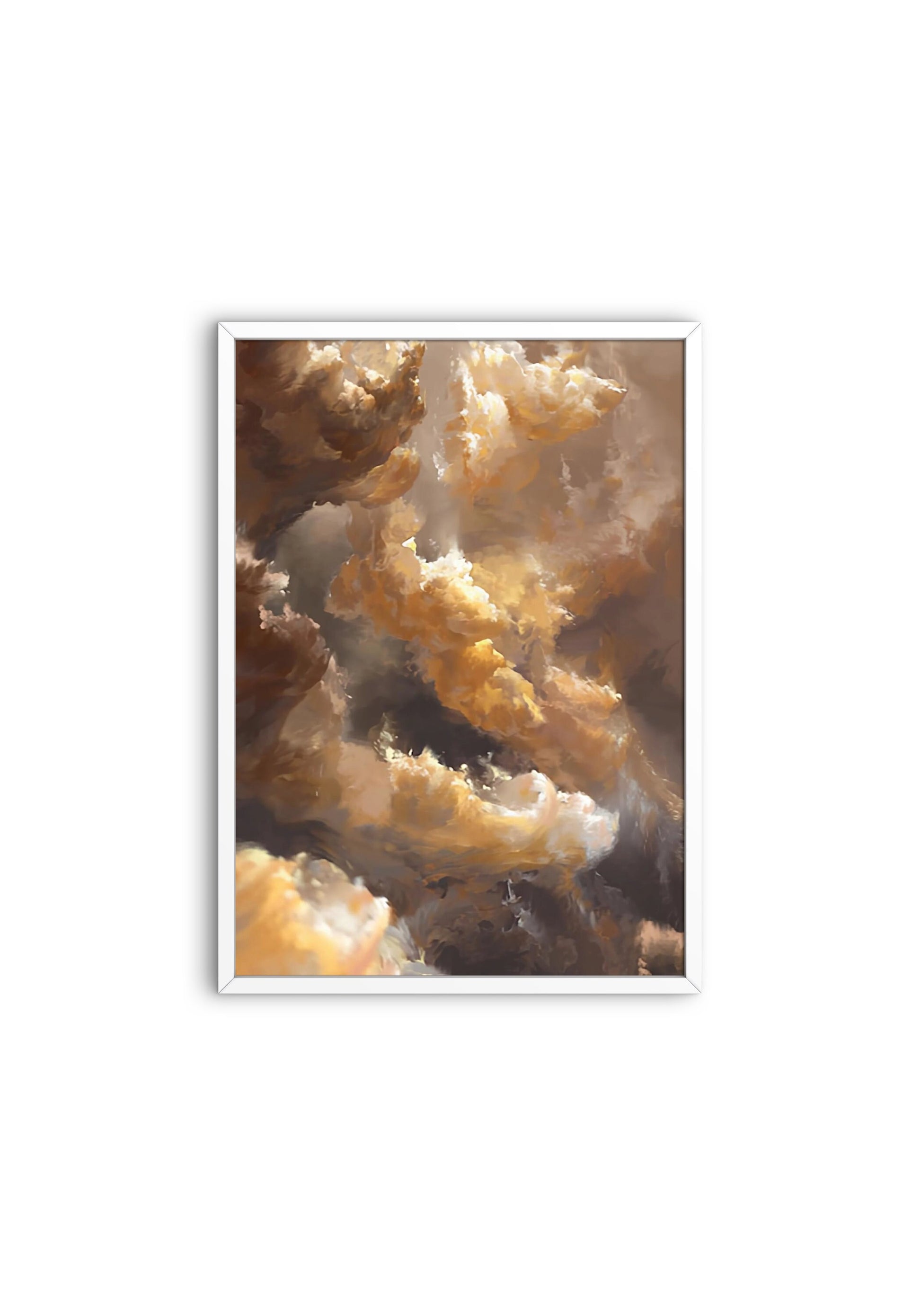 Golden Clouds Poster INSTANT DOWNLOAD, Cloud Photo Print, Mystical Celestial, Sky Wall Art, bedroom wall art over the bed, zen glam decor