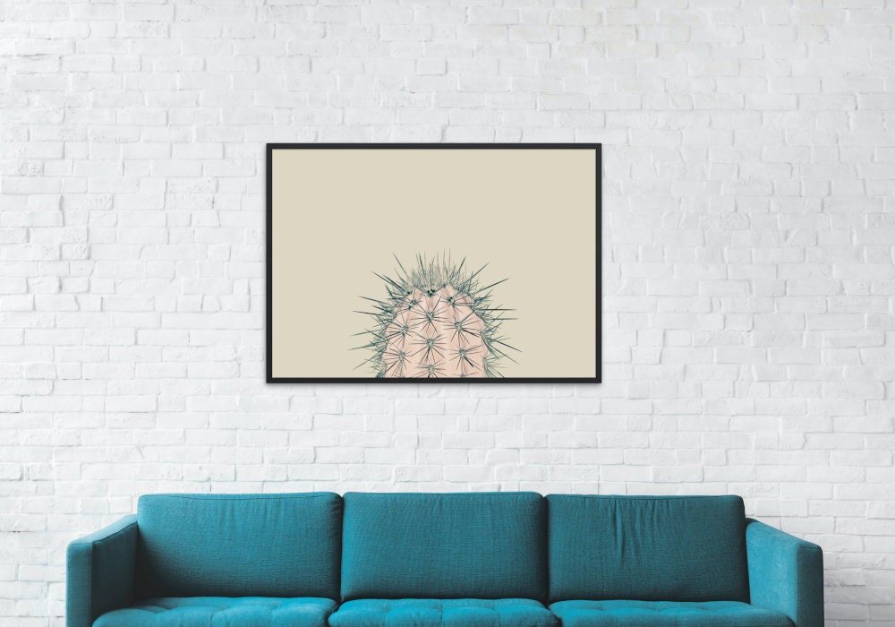 Beige Cactus Wall Art DIGITAL PRINT, Cactus poster, Landscape Prints Wall Art, modern country style print, houseplant poster, large cactus