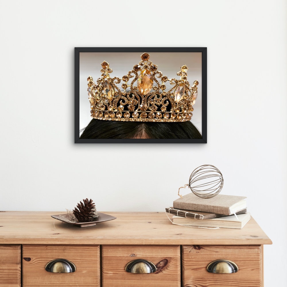Golden Crown INSTANT DOWNLOAD, glam decor, you're so golden, luxury wall decor, fashion wall art, classy poster, queen goddess art print