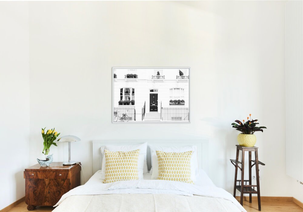 London House Black and White Print INSTANT DOWNLOAD, Travel Art Print, London city poster, Famous places, urban wall art, London photography