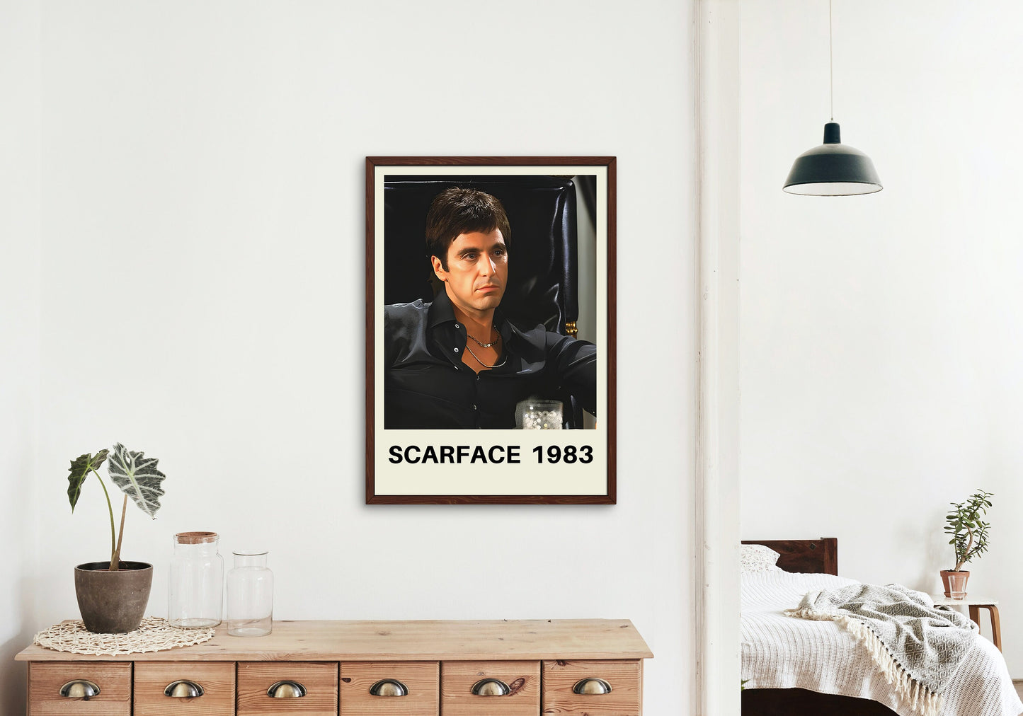 Scarface Poster DIGITAL PRINT, Retro Vintage Movie, Vintage Movie Poster, Old Hollywood Decor, Tony Montana Al Pacino poster, Museum Style