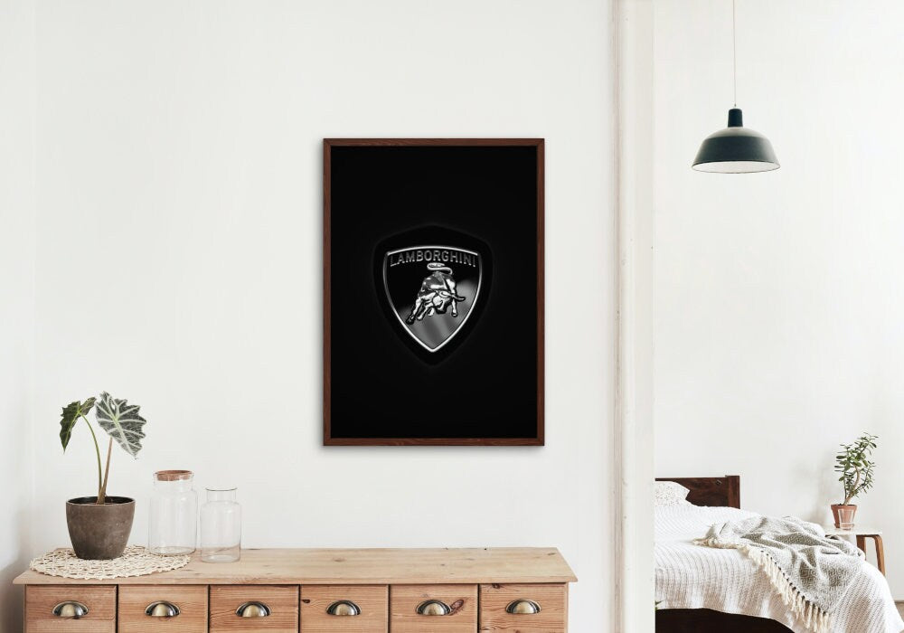 Black and White Luxury Car Poster DIGITAL ART PRINT, gift for car lovers, Designer Wall Art, Luxury Fashion Wall Art, Glam chic decor, Lambo