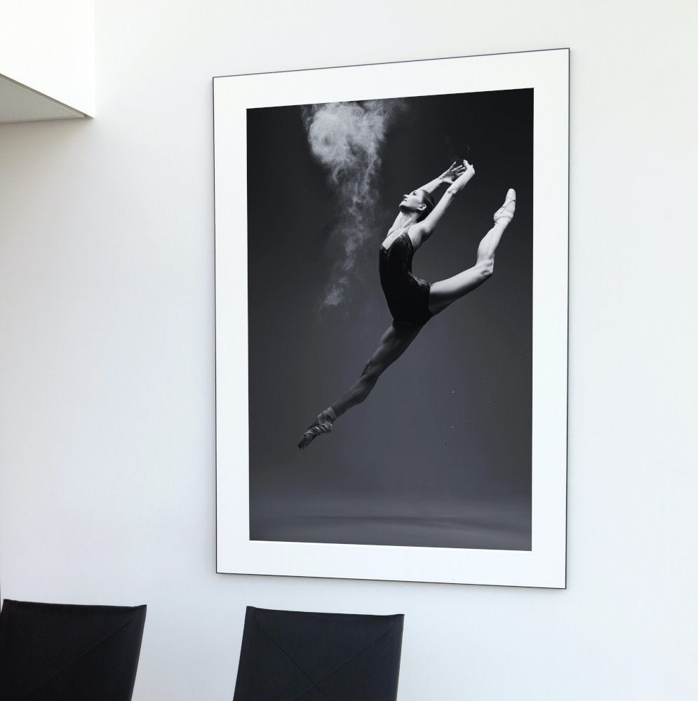 Black and White Ballerina Wall Art INSTANT DOWNLOAD, Sports print, ballerina poster, gymnastics wall art, black and white print, ballet core