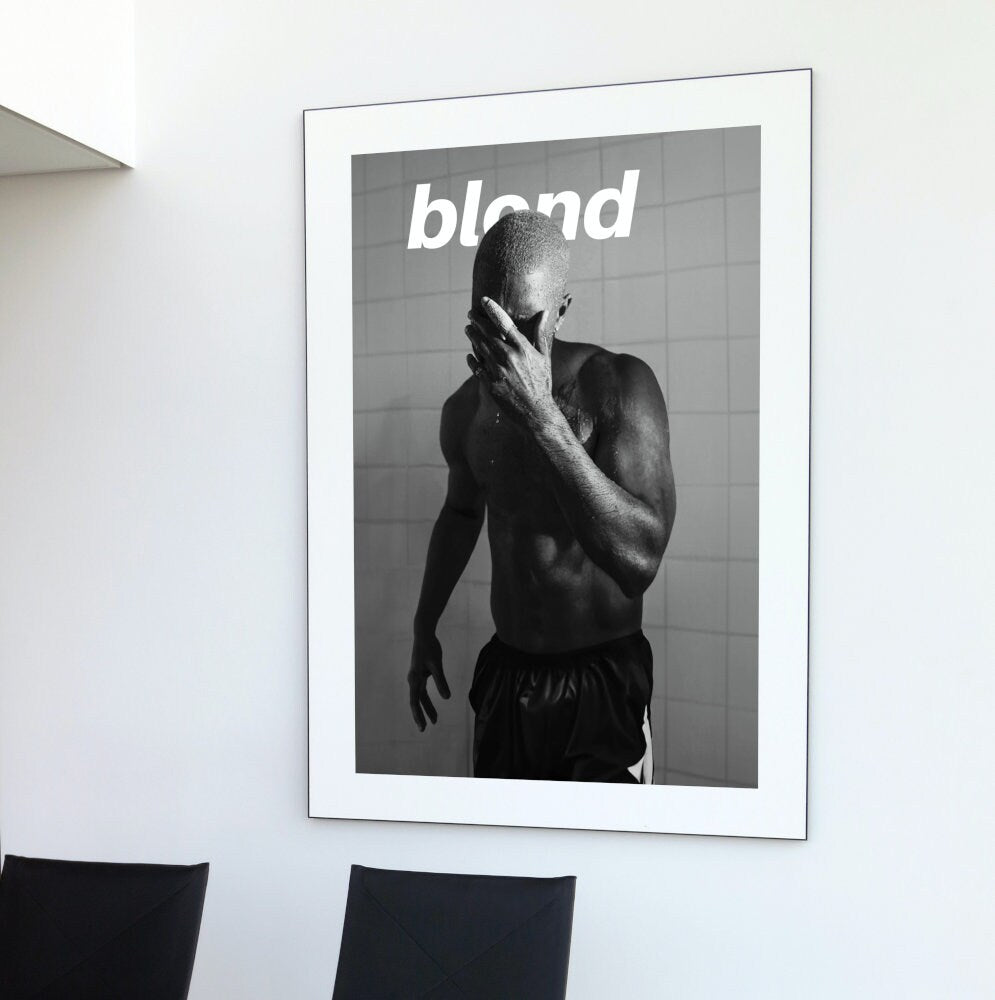 Black and White Blond Frank Ocean Poster DIGITAL ART PRINT, Hypebeast Poster, Urban street style wall art, old school hip hop, rapper poster