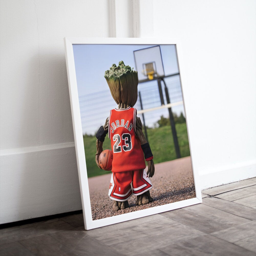 Groot Basketball Poster DIGITAL ART PRINT, basketball player, Sports prints, Basketball gifts for men, hypebeast printable wall art, urban