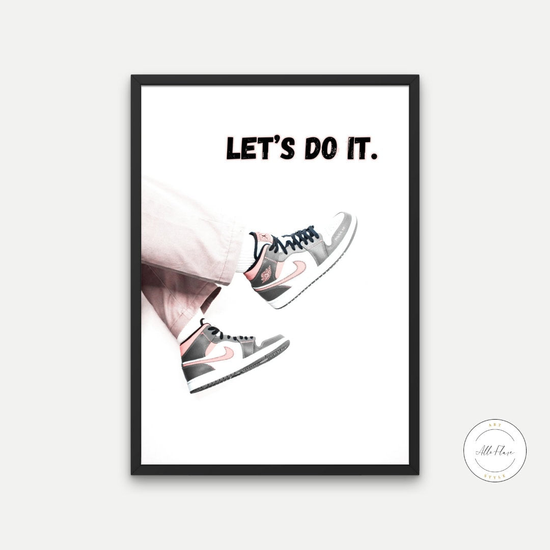 Let's Do It Street Style Poster DIGITAL ART PRINT, Hypebeast Printable Wall Art, gray pink poster, just do it, sports aesthetic printable | Posters, Prints, & Visual Artwork | art for bedroom, art ideas for bedroom walls, art printables, bathroom sports decor, bathroom wall art printables, bedroom art, bedroom pictures, bedroom wall art, bedroom wall art ideas, bedroom wall painting, brand logo, buy digital art prints online, buy digital prints online, canvas wall art for living room, digital art for print,