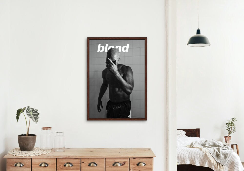 Black and White Blond Frank Ocean Poster DIGITAL ART PRINT, Hypebeast Poster, Urban street style wall art, old school hip hop, rapper poster