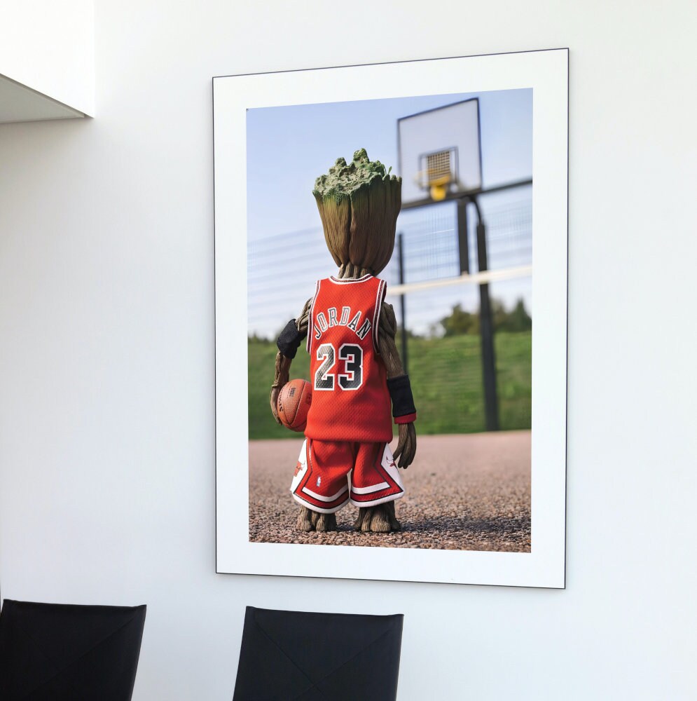 Groot Basketball Poster DIGITAL ART PRINT, basketball player, Sports prints, Basketball gifts for men, hypebeast printable wall art, urban