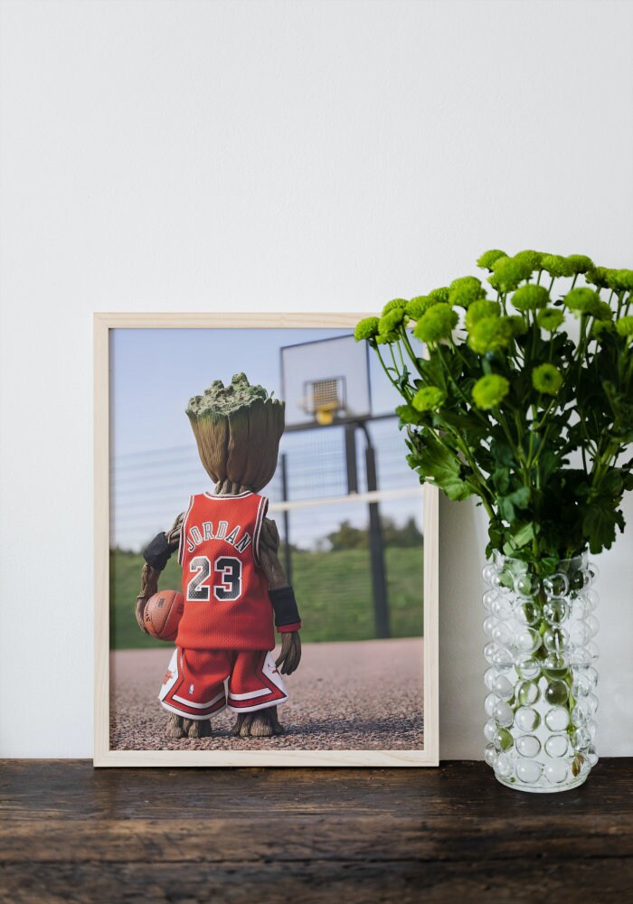 Groot Basketball Poster DIGITAL ART PRINT, basketball player, Sports prints, Basketball gifts for men, hypebeast printable wall art, urban