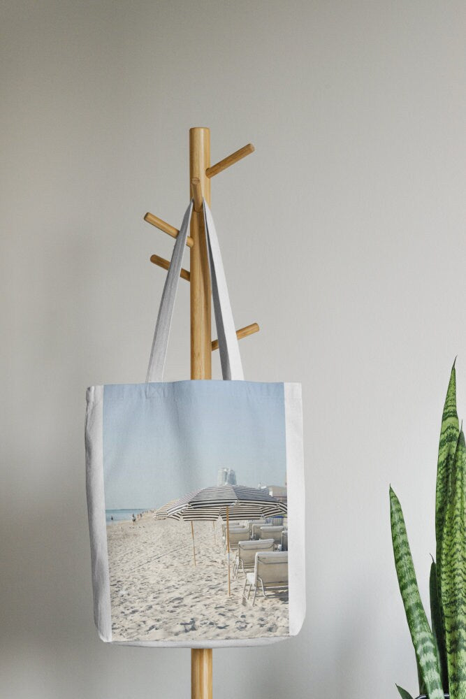 Pastel Beach Photography DIGITAL ART PRINT, beach umbrella, Peaceful wall art, neutral beach print, Beach picture, modern coastal wall art