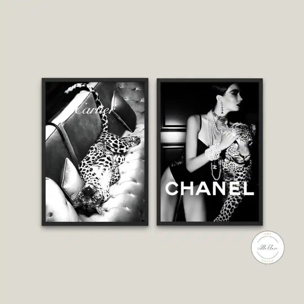 Set of 2 Luxury Fashion Leopard Black & White Poster DIGITAL, Printable luxury décor, High fashion prints, Black and white designer posters | Posters, Prints, & Visual Artwork | art for bedroom, art ideas for bedroom walls, art printables, art prints black and white, bathroom wall art printables, bedroom art, bedroom pictures, bedroom wall art, bedroom wall art ideas, bedroom wall painting, black and white, black and white art print, black and white art prints, black and white art wall, black and white bath