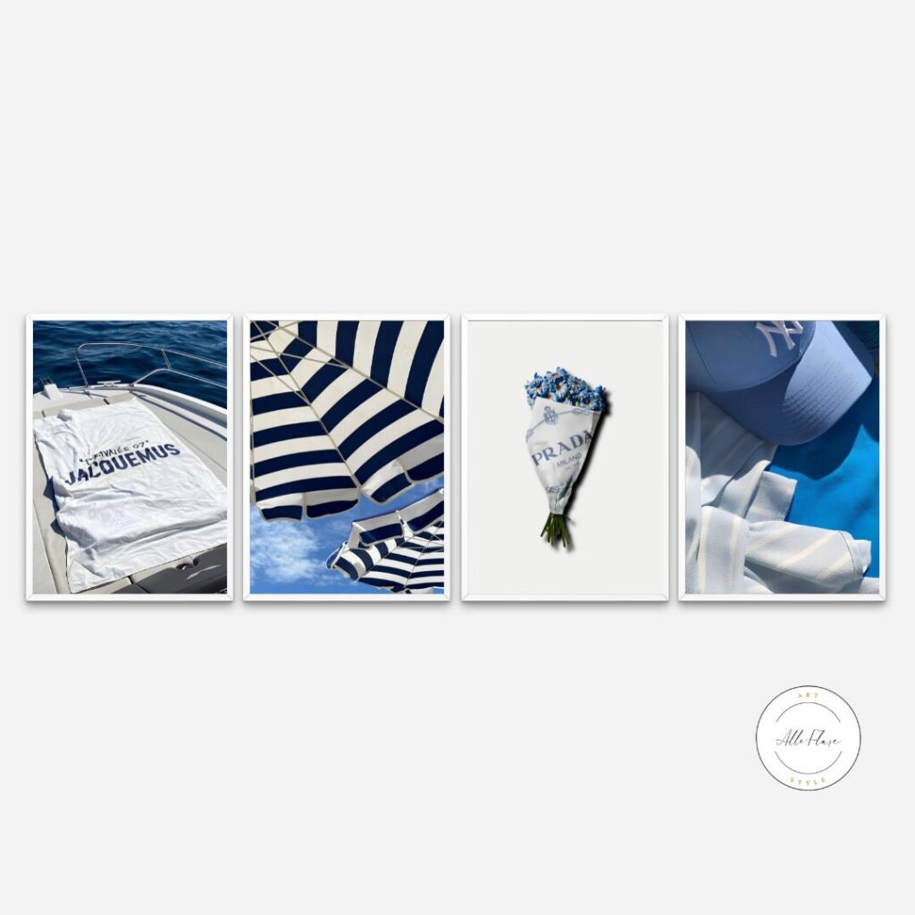 Set of 4 Coastal Luxury Wall Prints DIGITAL DOWNLOAD ART PRINTS, Beachy Fashion posters, High fashion wall art, luxury designer prints, navy blue decor | Posters, Prints, & Visual Artwork | art for bedroom, art ideas for bedroom walls, art printables, bathroom wall art printables, beach art for wall, beach canvas art, beach wall art, beach wall decor, beachy wall decor, bedroom art, bedroom pictures, bedroom wall art, bedroom wall art ideas, bedroom wall painting, buy digital prints online, canvas wall art 